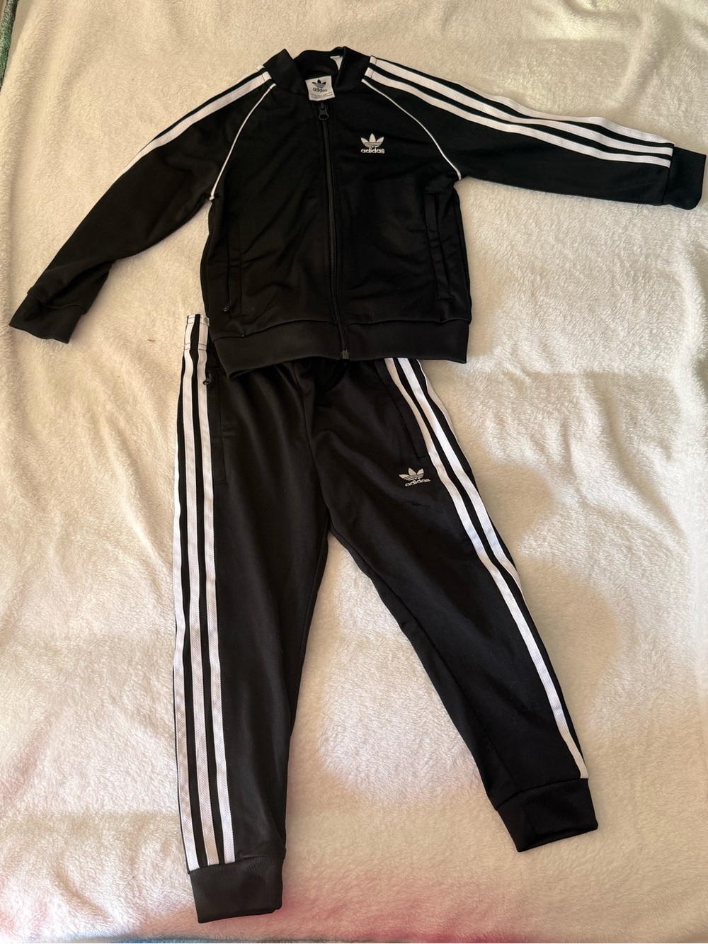 Adidas Originals Kids Black Track Suit Set Size 5–6Y | Jacket + Joggers